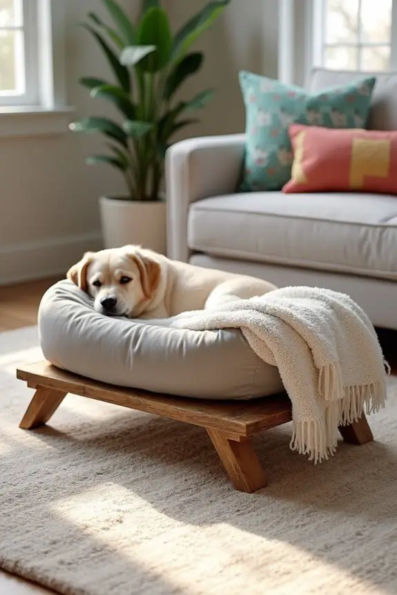 repurposed ladder dog bed