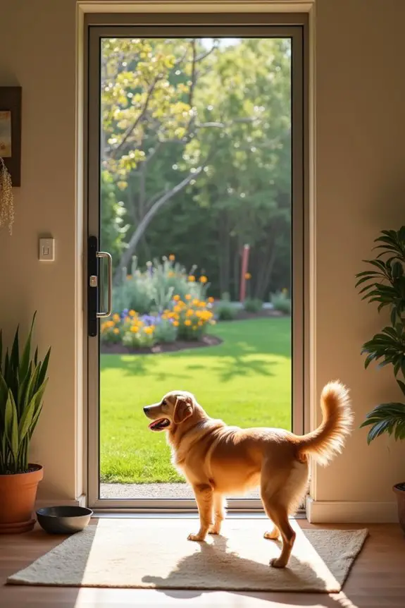retractable screen dog door