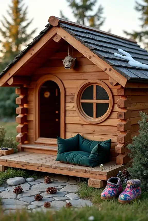 rustic luxury dog chalet