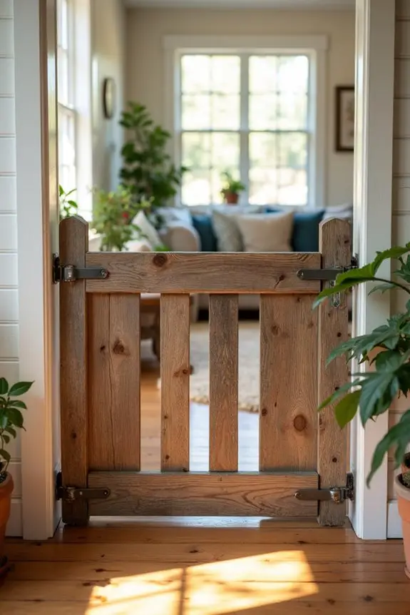 rustic reclaimed wood gate