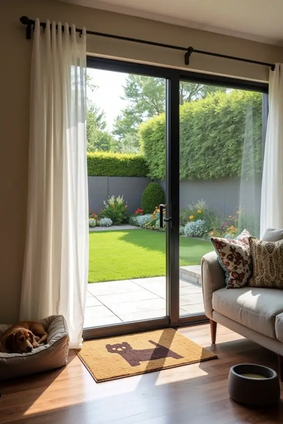sliding door pet access