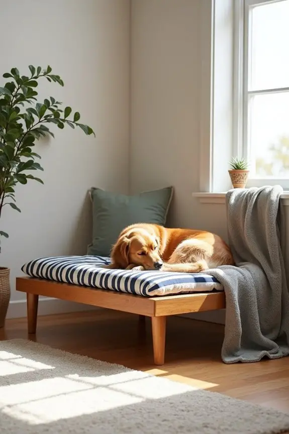 stylish elevated dog bed