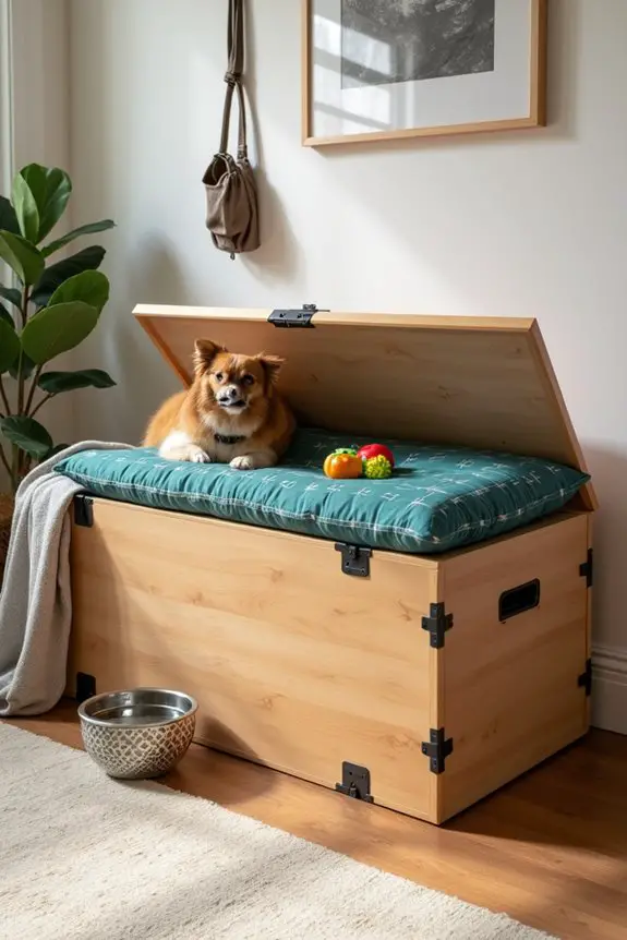 stylish hidden dog storage