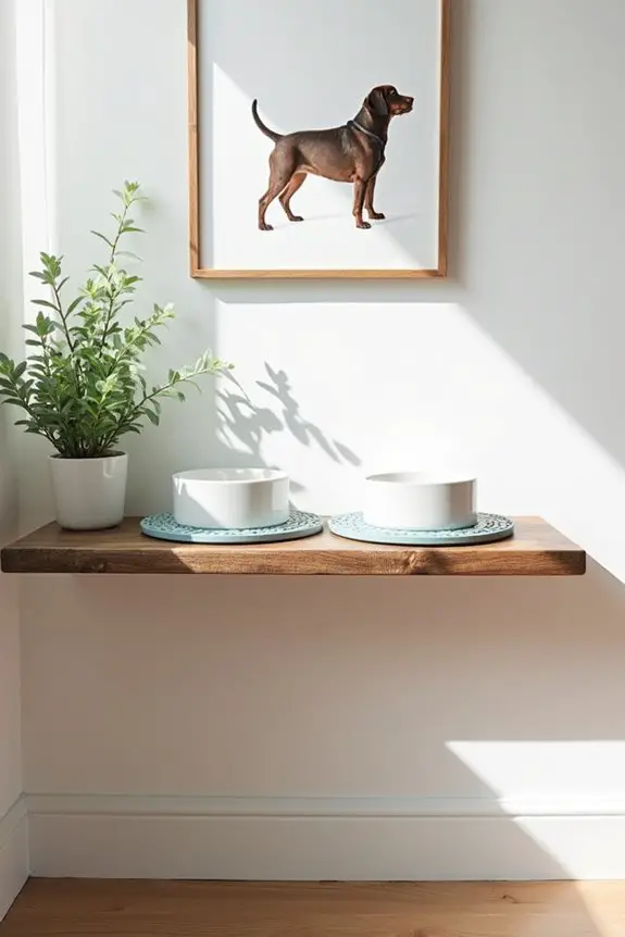 stylish wall mounted feeding station