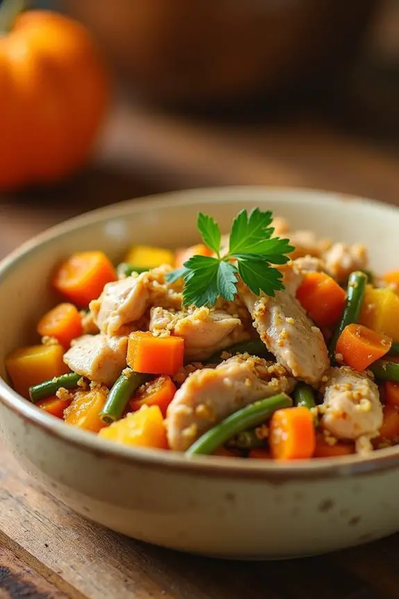 turkey pumpkin dog meal