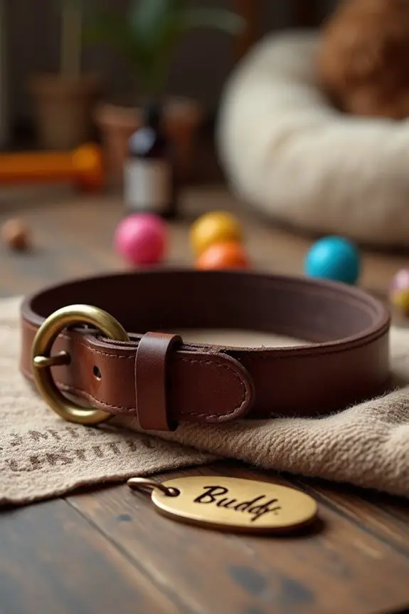 vintage leather dog collars
