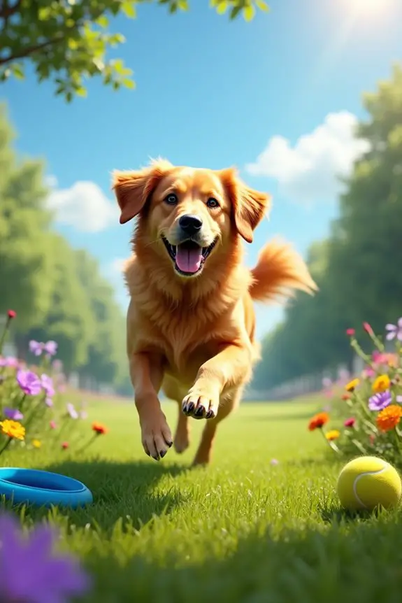 wagging tail joyful expression