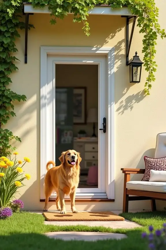 weatherproof dog door installation