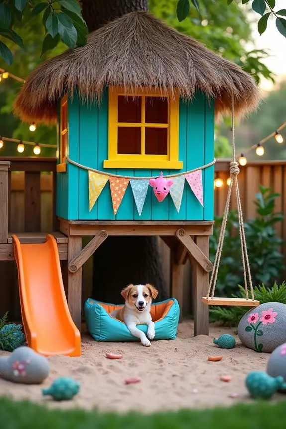 whimsical themed dog playhouse