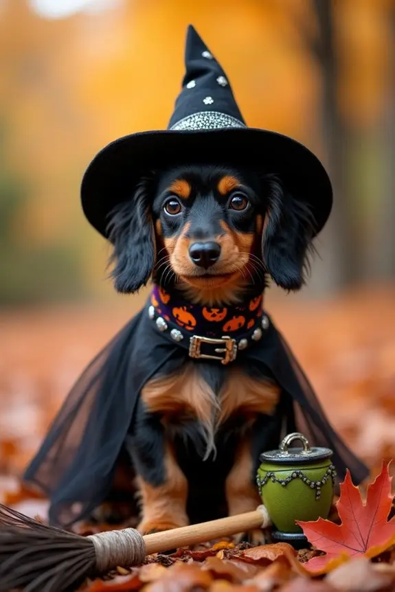 witch dog costume fun