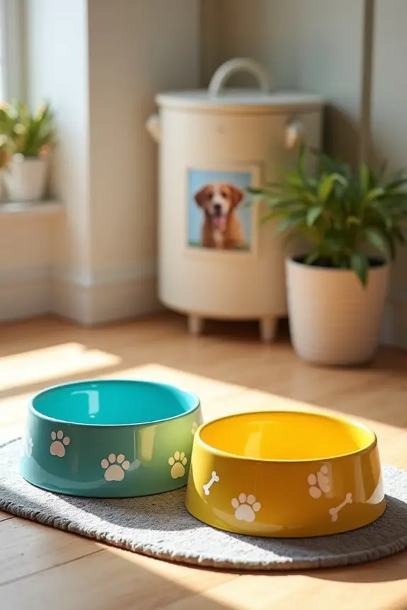 brightly colored ceramic bowls