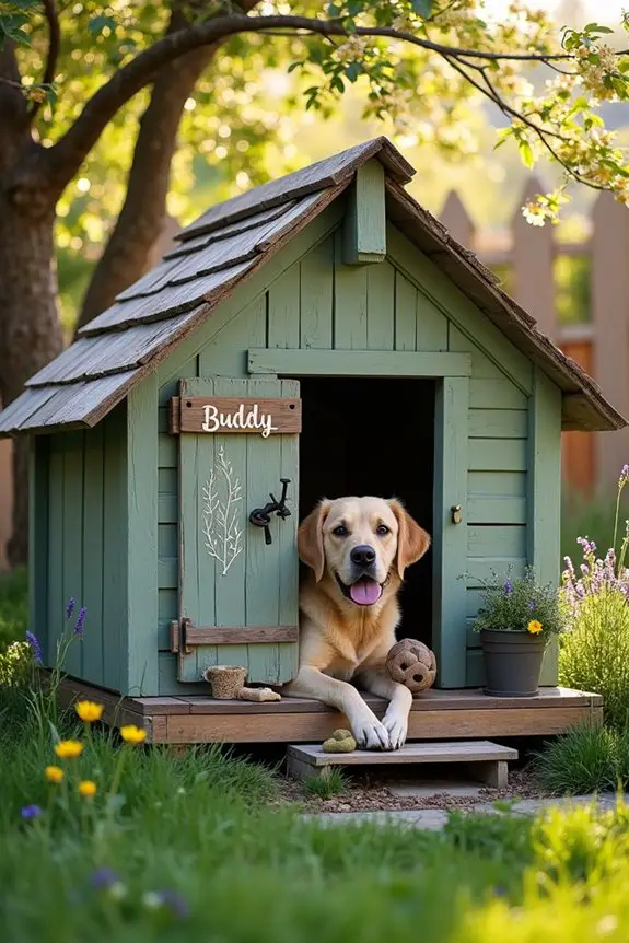 charming rustic dog house