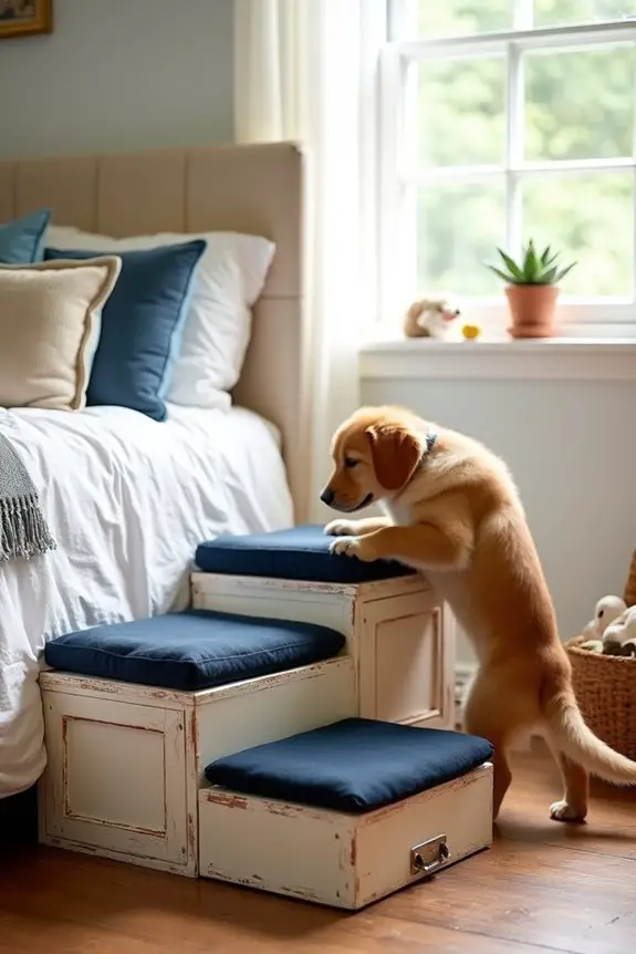 charming vintage pet steps
