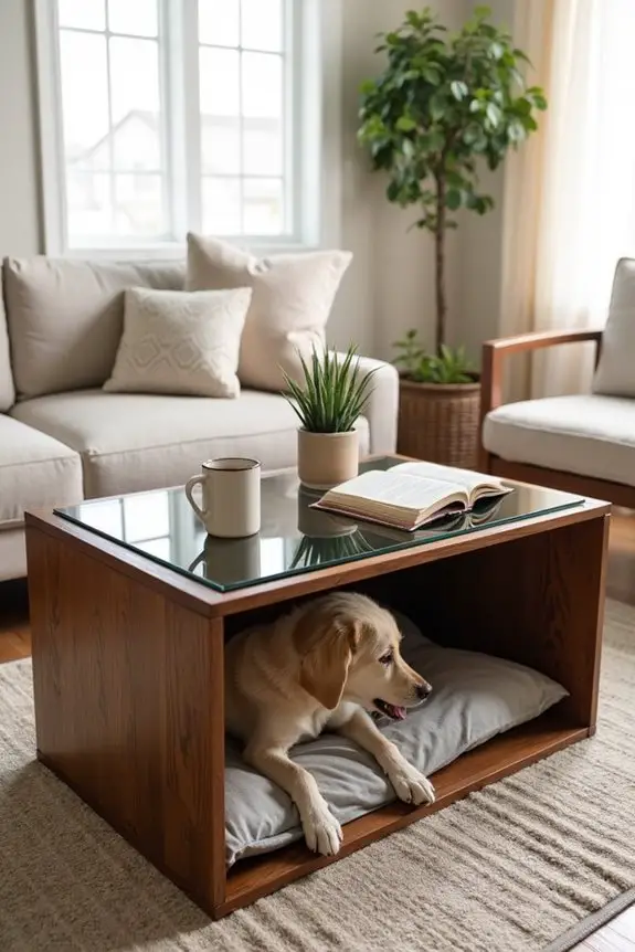 chic coffee table hideaway