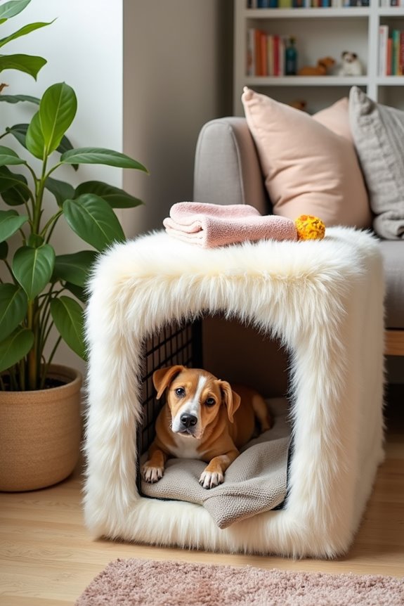 cozy faux fur dog cover