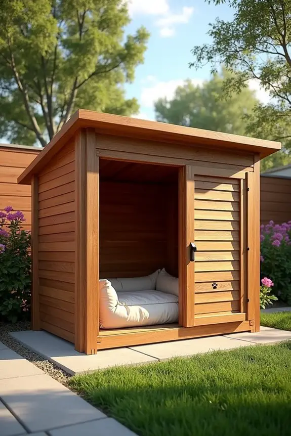 cozy modern wooden kennel