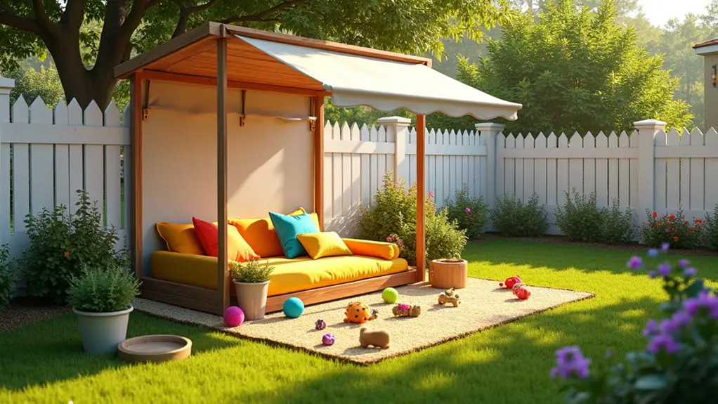 creative side yard dog runs