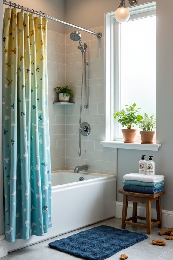 custom dog shower system