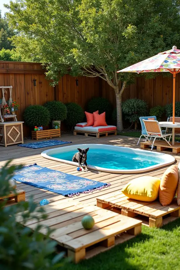 customizable dog pool area