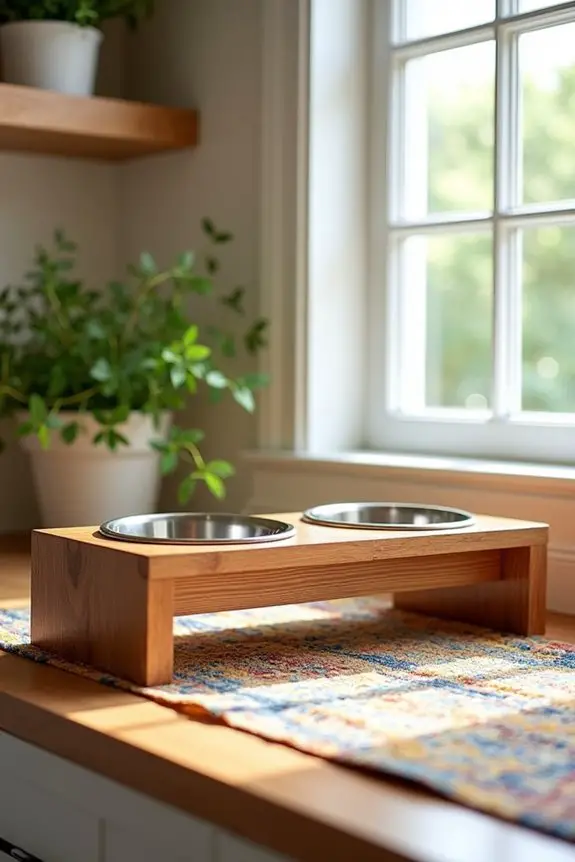 customized elevated dog bowls