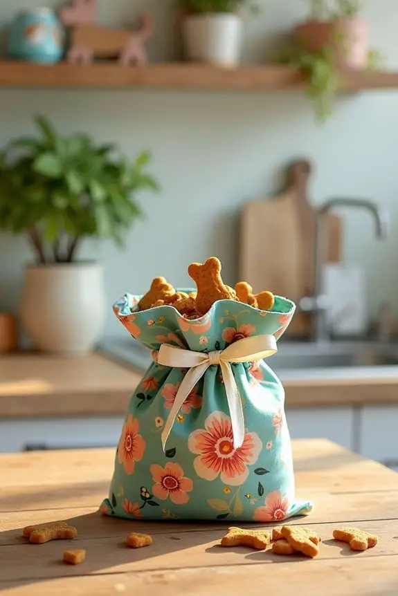 cute customizable pet treat bags