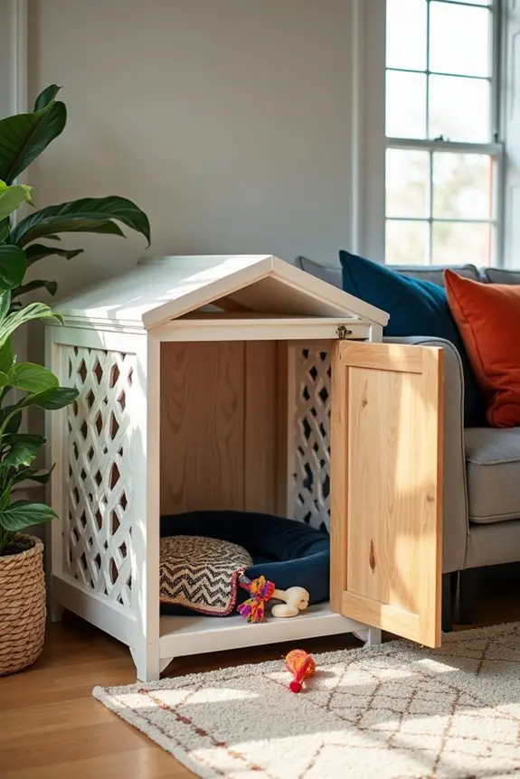 decorative wooden dog cage