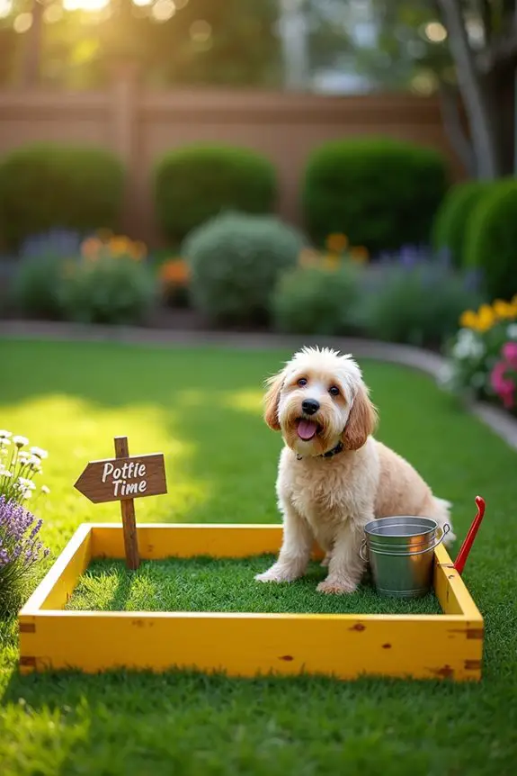 dedicated dog potty station