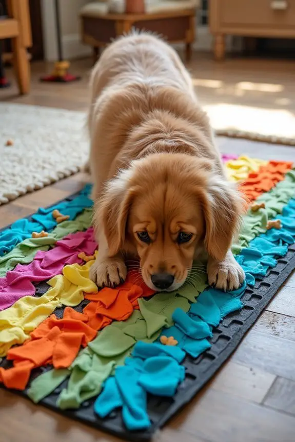 diy colorful dog enrichment