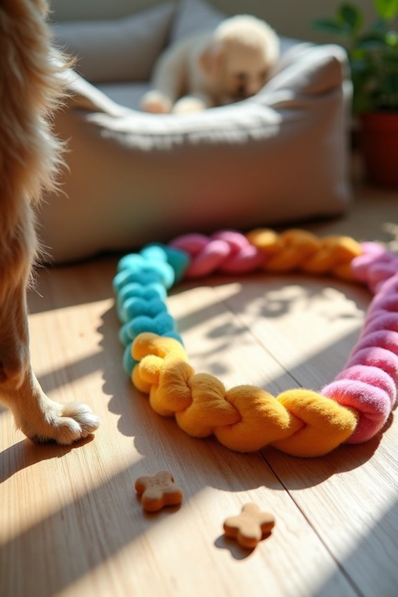 diy colorful dog toy
