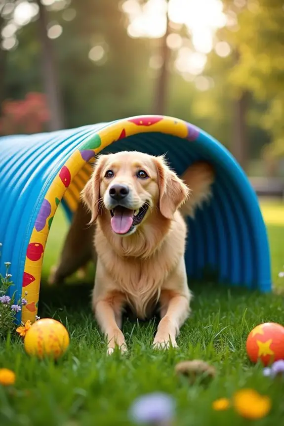 diy crawl under dog tunnel