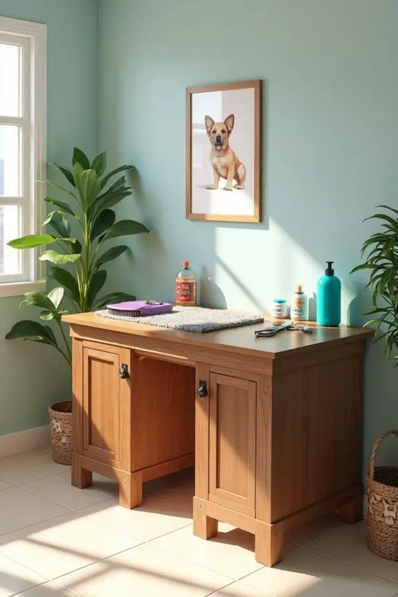 diy dog grooming table