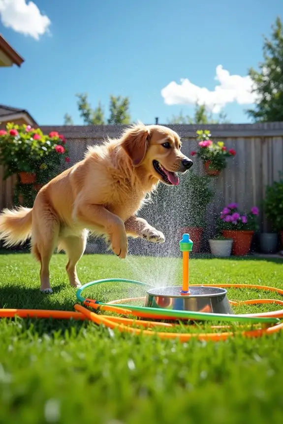 diy dog sprinkler fun