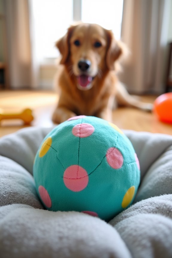 diy fleece squeaky ball