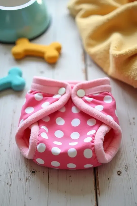 diy polka dot dog diaper