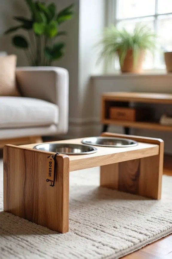 diy stylish pet feeding station