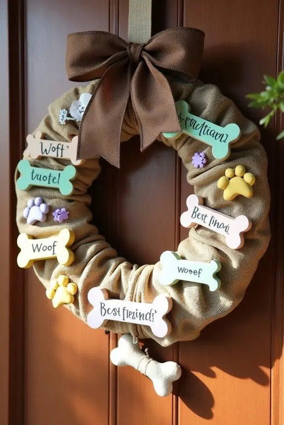 dog bone wreath project