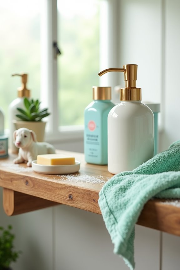 dog friendly bathing organization solution