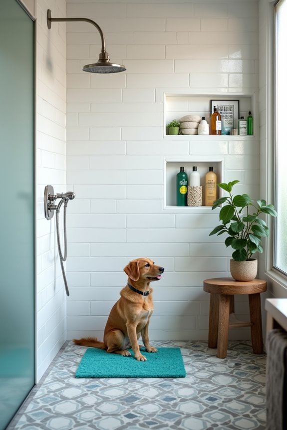 dog friendly shower transformation