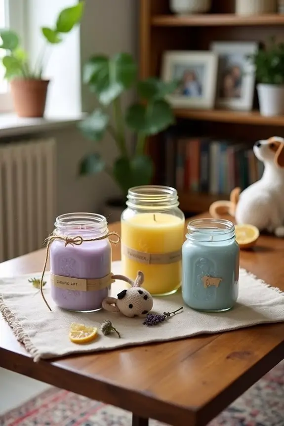 dog inspired cozy candles