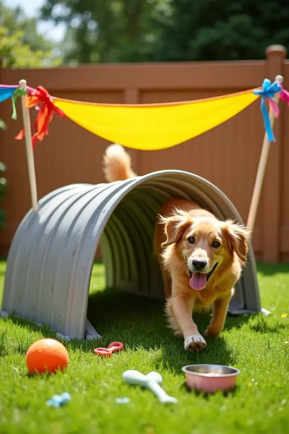 dog tunnel backyard project