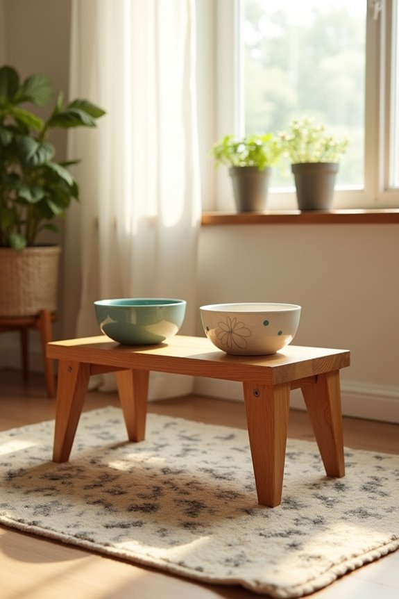 elevated dog bowl stand