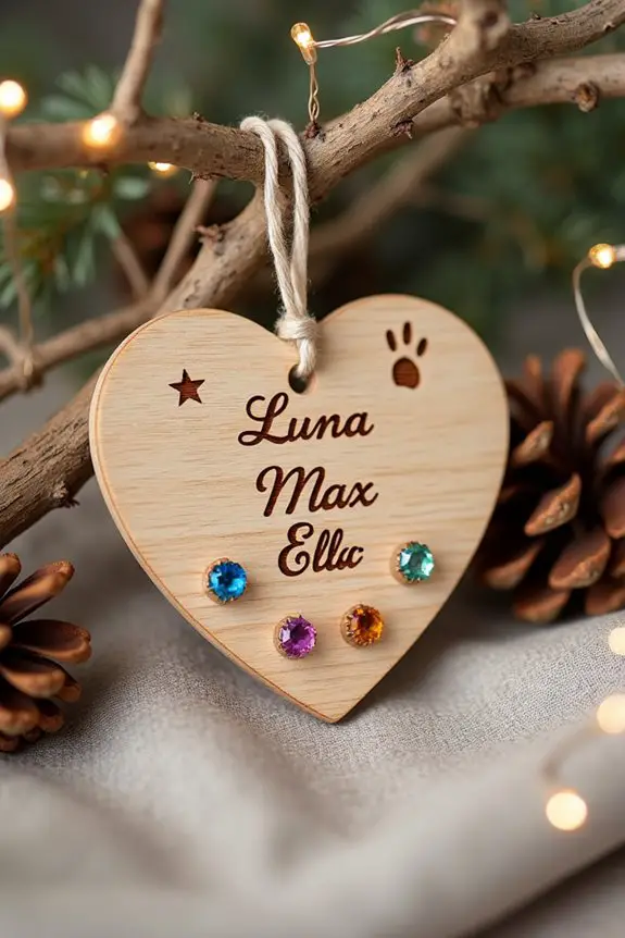 engraved ornaments for families