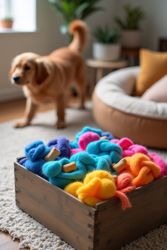 fleece mental enrichment toy