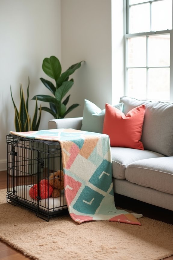 handmade cozy dog crate