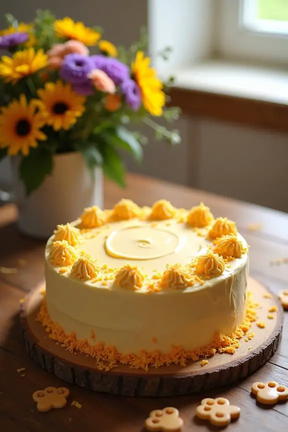 homemade dog celebration cake
