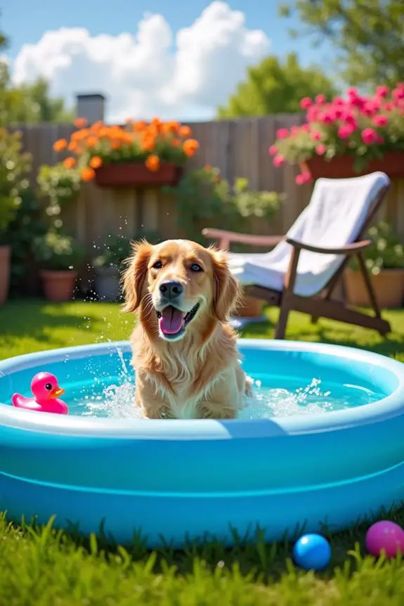 inflatable dog bath fun