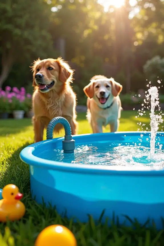interactive backyard water feature