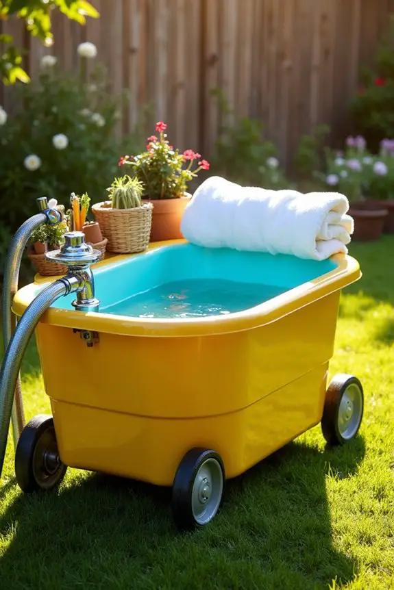 mobile dog bathing station