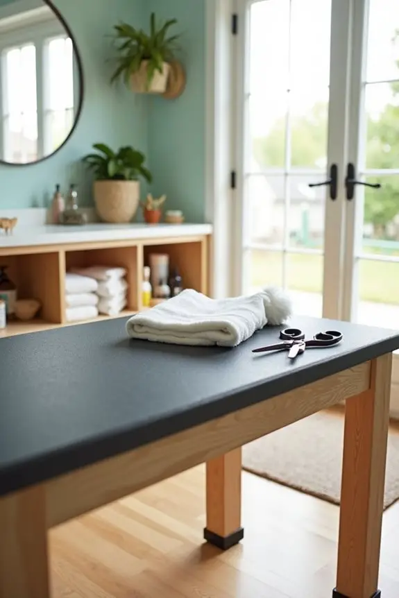 non slip grooming table diy