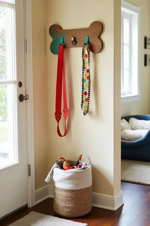organized dog essentials decor